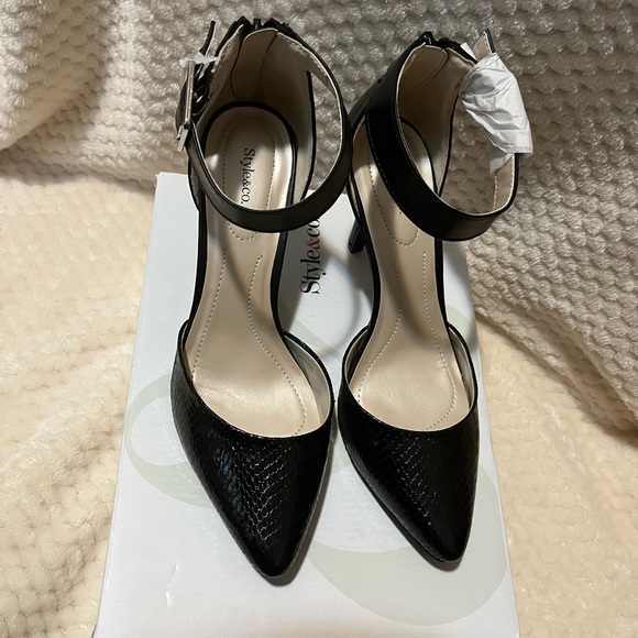 STYLE & COMPANY MILOE2 ANKLE STRAP D-ORSAY PUMPS SIZE 8.5 NEW WITH BOX! - Picture 2 of 5